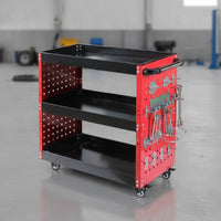 Rolling Tool Cart Three-Tier Mechanic Tool Cart  Adjustable for Mechanics, Technicians, Workshop, Repair Shop, Warehouse