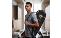 Shielding Tennis Racket Cover Bag Portable Tennis Racket Cover with Shoulder Strap Zippered Slim for Commuters, Club Play, Tournaments