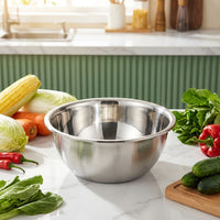 Stainless Steel Mixing Bowl 5 Pack, 304 Deep Food Preparation Bowl with Bright Polish, Round Plain Pattern Baking and Dough Kneading Container