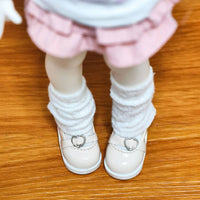 Doll Dress Up Shoes Cute Heart Detail Elegant Touch for Casual Outfits