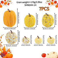 Autumn Fabric Pumpkin Decor, Simulation Pumpkin, Thanksgiving Decoration, Plaid Maple Leaf Pumpkin Ornament