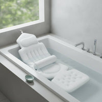 Bathtub Pillow Support Waterproof Full Body Bath Mat with Softly Padded Bath Cushion with Headrest for Adults