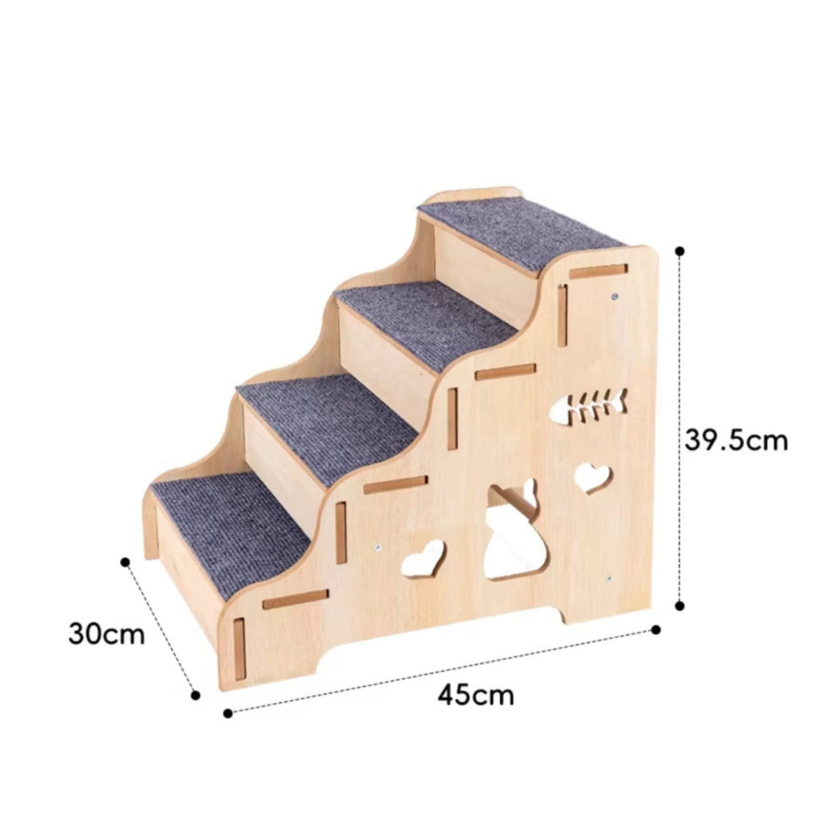 Dog Climbing Stairs Gentle Slope Wood Pet Stairs Small Pets for Bed, Senior Dogs