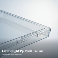 Clear Storage Box Transparent Organizer Box Multipurpose Organizer for Crafters, Hobbyists, Workshop, Craft Room, Garage