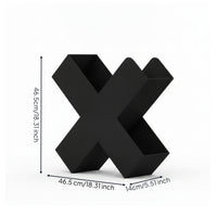 X-Shaped Bookshelf Slim Mini Bookshelf Freestanding Magazine Rack Space-Saving Book Organizer Narrow for Readers, Reading Nook