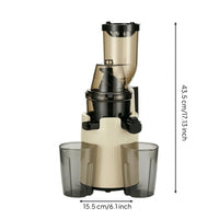 Slow Juicer Vertical Cold Press Juicer Juice Extractor Compact Appliance Countertop for Families, Kitchen, Breakfast
