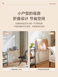 林氏家居办公折叠书桌子小户型台式办公电脑桌简约现代学习桌 【柚木+白色】LS092V3-A折叠电脑桌