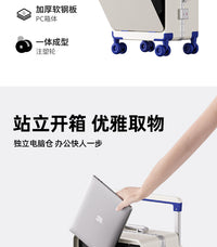 轩尼哲2025新款行李箱铝框开口拉杆箱结实耐用加厚24寸密码旅行箱