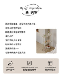 创意床头柜家用卧室床头收纳柜子轻奢高级感床头夹缝置物架小边几