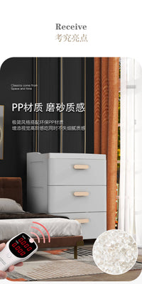 床头柜简约现代收纳柜抽屉式卧室家用床边柜小型小柜子塑料储物柜