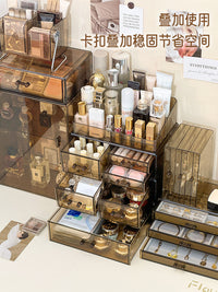亚克力化妆品收纳盒梳妆台护肤品口红化妆刷置物架桌面高级香水架