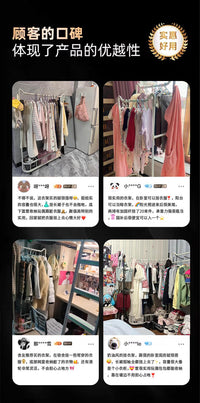 衣帽架挂落地衣架衣架立式可移动带轮家用客厅轻奢网红简易晾衣架