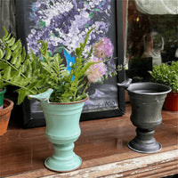 Vintage Iron Bird Flower Pot with Holes for Garden Decoration