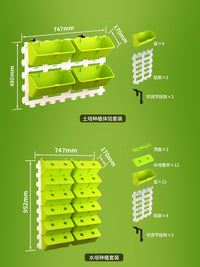 Garden Balcony Planter with Railing Multi-Layer Hanging Rack for Soil and Hydroponic Cultivation