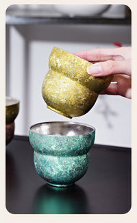 New Pure Titanium Double-Wall Gourd Cup with Insulation