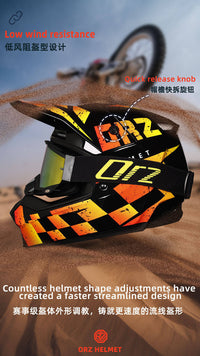 ORZ 3C Certified Motorcycle Off-Road Helmet - ABS, Summer Use, 53-62cm