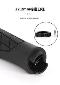 Mountain Bike Grips, Lock-On, Anti-Slip and Shock-Absorbing, TPR