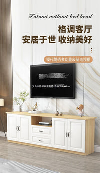 Solid Wood TV Cabinet Modern Minimalist Small Apartment Living Room Bedroom European Storage Multifunctional Tall Cabinet