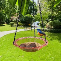 Hanging Bird Feeder Outdoor Decorative Bird Bath Pendant Balcony Garden Hummingbird Feeder