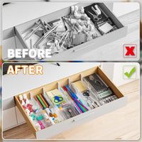 Adjustable Drawer Divider with Expandable Storage for Closet Organization