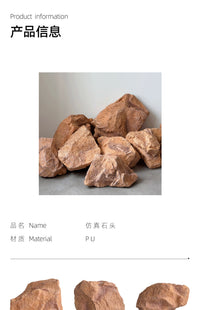 PU Simulated Yellow Fake Rock for Photography and Wedding Stage