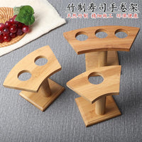 Bamboo Sushi Hand Roll Holder and Display Stand