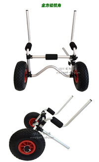 Kayak Platform Boat Trailer with Vertical Poles and Legs for Beach Use