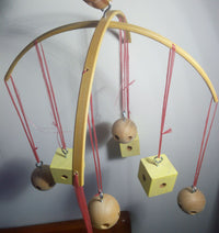 Half-Round Bamboo Ring Wind Chime with Stand - European Style