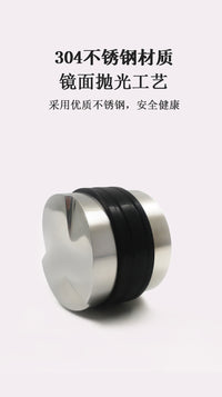Stainless Steel 51mm Universal Flat Tamper with Diamond Dual-Head Distributor and Adjustable Height