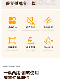 Folding Card Table for Mahjong, Dining, Small Apartment, Rental Room