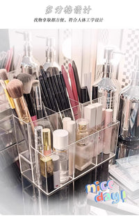 Transparent Lipstick Storage Box, 9-Grid, Plastic Cosmetic Organizer