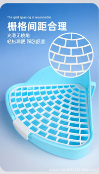 Splash-Proof Rabbit Toilet with Separate Design, Triangular Large Size
