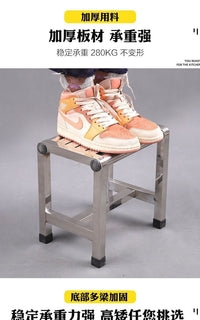 Stainless Steel Low Stool for Kitchen Worktop