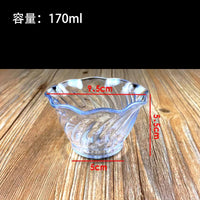Acrylic Ice Cream Cup 200ml for Commercial Use