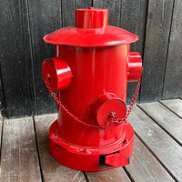 Industrial Style Foot Pedal Trash Can with Fire Hydrant Design