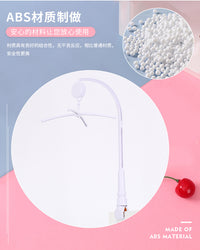 Newborn Crib Musical Toy with Plastic Rattle, Clip Bracket and Hook