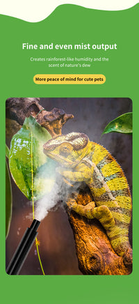 4L Top-Fill Reptile Humidifier with Hose for Plants, Tortoises, Lizards, Chameleons, Extension Tube, EU Plug