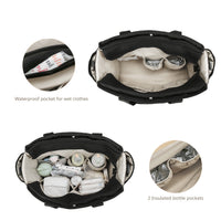 Canvas Mommy Bag, Shoulder/Hand Carry, Large Capacity, Stroller Hook