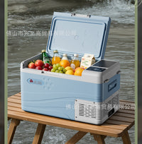 Chigo 28L Car and Home Compressor Refrigerator, 12V/24V/220V, Glacier Blue
