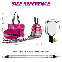 2025 New Sports Badminton Bag for 2 Rackets, Portable Tennis Bag, Large Capacity, Down Cotton Pickleball Bag