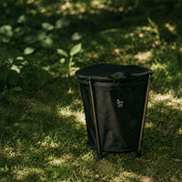Car Trash Bin, Foldable, Camping, Outdoor, Pop-Up, Large Capacity, With Lid