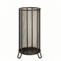 Mesh Umbrella Stand Curved Legs Umbrella Stand with Water-Collecting Tray Easy