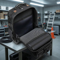 Molded Base Backpack Zippered Compartments Heavy-Duty Tool Backpack for Job Site