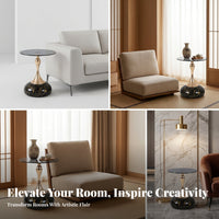 Home Furniture Metal Pedestal Bedside Table for Bedroom