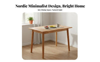 Space-Saving Design Nordic Design Dining Furniture Easy to Clean Solid Wood Dining Set Long-Lasting Wooden Kitchen Table Set Heavy Duty for Apartment Dwellers, Families, Homeowners, Family Gatherings, Dinner Parties, Home