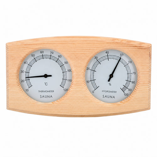 Sauna Thermometer and Hygrometer Two-dialDial Instrument Easy-to-Read for Spa