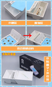 中环水贴作业盒 军模高达手办模型水贴纸制作浸泡分离提取 附镊子