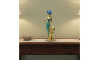 Leopard Lady Figurine Luxury Look African Lady Figurine Gift for Display Shelf
