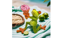 Flower Frog Figurine Nordic Design Frog Figurine Gift Idea for Garden, Desktop