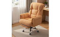 Reclining Comfy Sofa-Design Task Chair Comfortable Upholstered High-Back Computer Chair Wide Seat Office Furniture Padded Armrests for Bedroom